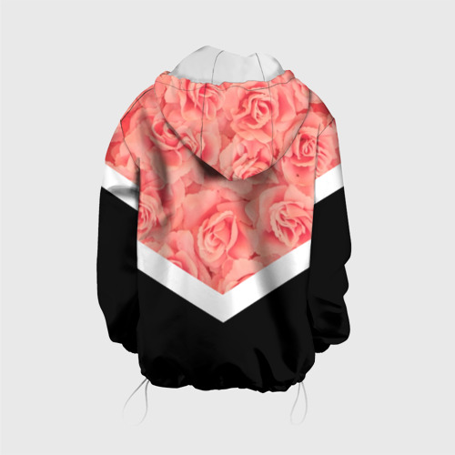 Детская куртка 3D с принтом Розы в цвете, вид сзади #1
