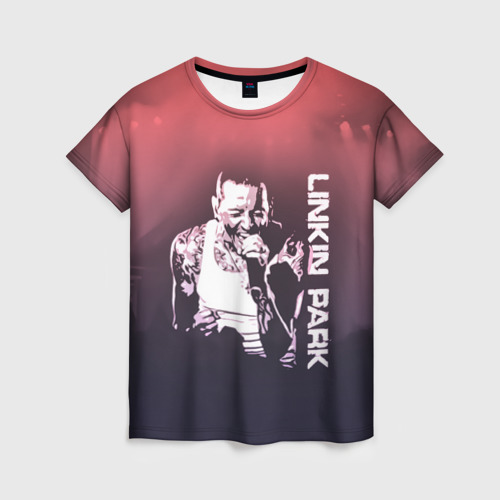 Женская футболка 3D с принтом Linkin Park (Честер), вид спереди #2