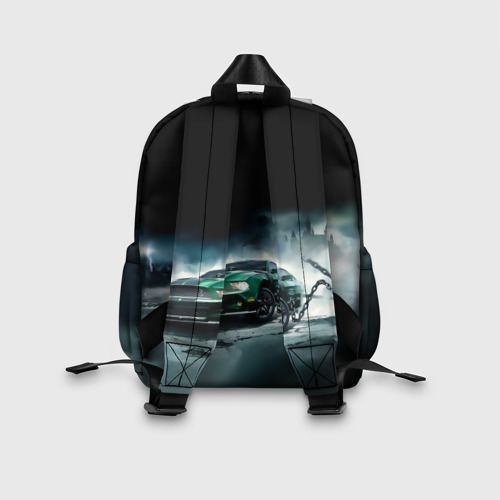 Детский рюкзак 3D с принтом Призрачный Ford Mustang, вид сзади #2
