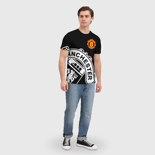 Мужская футболка 3D с принтом Manchester United - Collections 2017 / 2018, вид сбоку #3