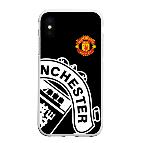 Чехол для iPhone XS Max матовый с принтом Manchester United - Collections 2017 / 2018, вид спереди #2