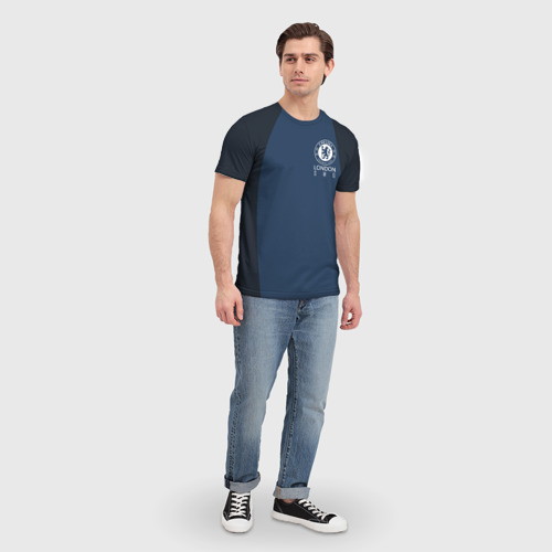 Мужская футболка 3D с принтом Chelsea - London  S W 6, вид сбоку #3