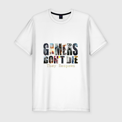 Мужская футболка премиум Gamers Dont Die They Respawn