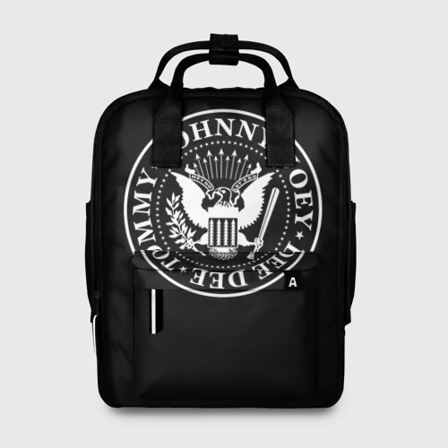 Женский рюкзак 3D с принтом The Ramones, вид спереди #2