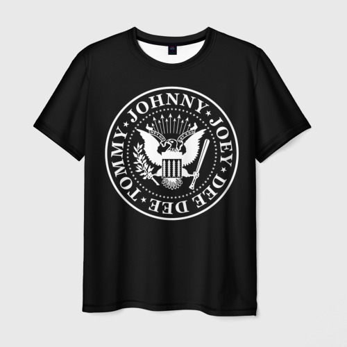 Мужская 3D футболка с принтом The Ramones, вид спереди #2
