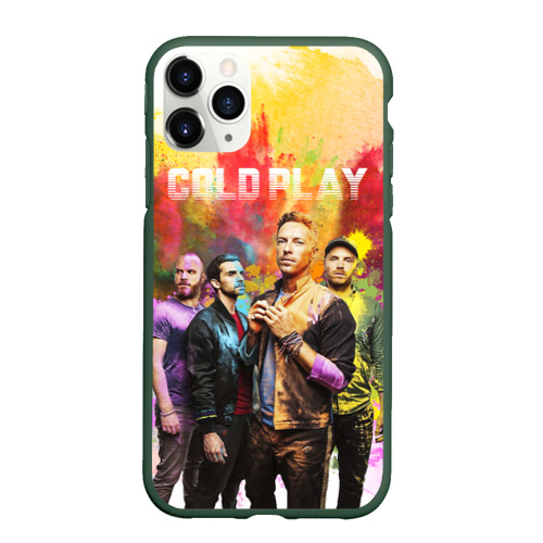 Чехол для iPhone 11 Pro матовый с принтом Coldplay, вид спереди #2