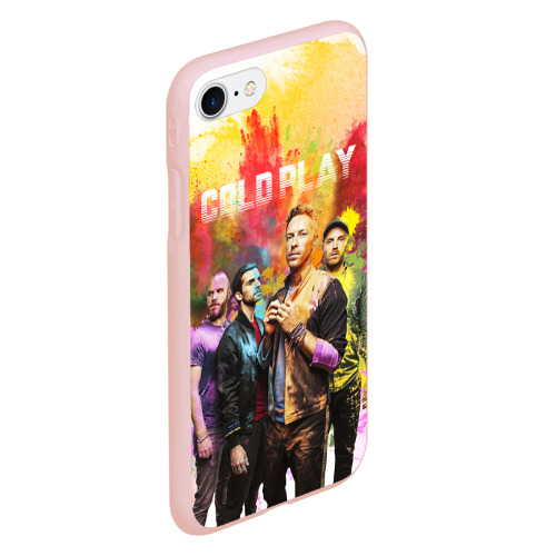 Чехол для iPhone 7/8 матовый с принтом Coldplay, вид сбоку #3