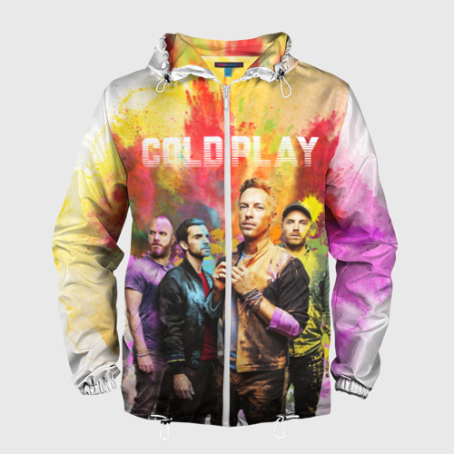 Мужская ветровка 3D с принтом Coldplay, вид спереди #2