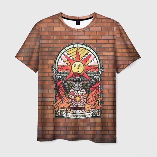 Мужская футболка 3D с принтом Praise the sun, вид спереди #2