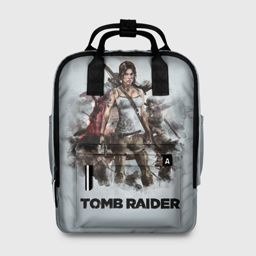 Женский рюкзак 3D с принтом TOMB RAIDER, вид спереди #2