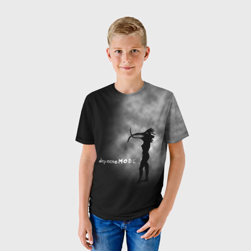 Детская футболка 3D с принтом Depeche Mode, фото на моделе #1