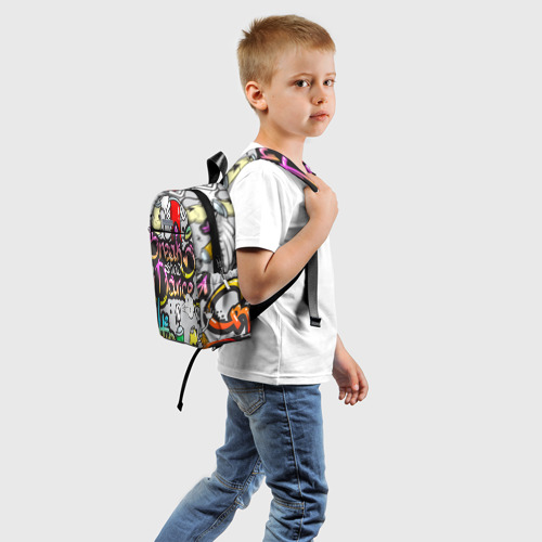 Детский рюкзак 3D с принтом Graffiti, вид сзади #1