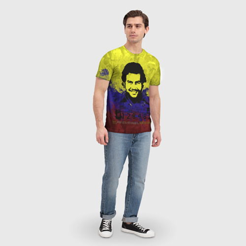 Мужская футболка 3D с принтом Пабло Эскобар, вид сбоку #3