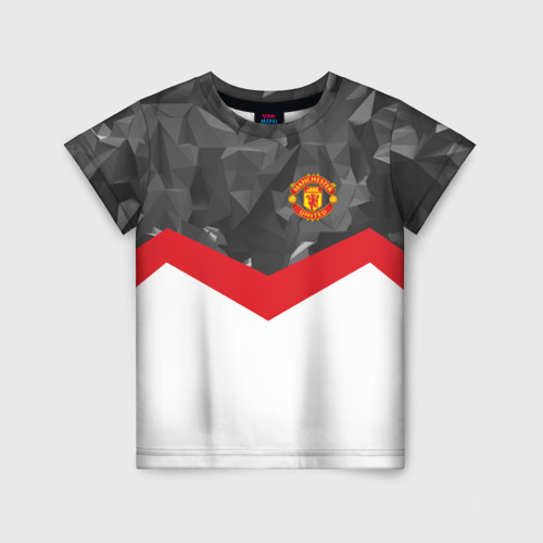 Детская 3D футболка с принтом Manchester United 2018 #16, вид спереди #2