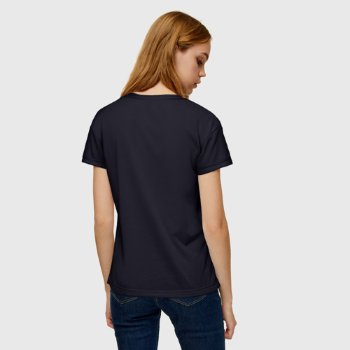 Женская футболка 3D с принтом Сова с Печенькой, вид сзади #2