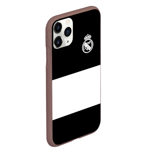 Чехол для iPhone 11 Pro матовый с принтом Real Madrid Black Collection, вид сбоку #3