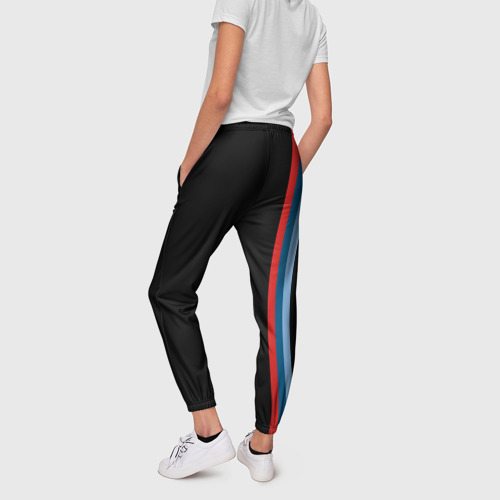 Женские брюки 3D с принтом BMW BLACK COLLECTION | БМВ, вид сзади #2