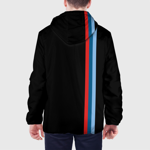Мужская куртка 3D с принтом BMW BLACK COLLECTION | БМВ, вид сзади #2