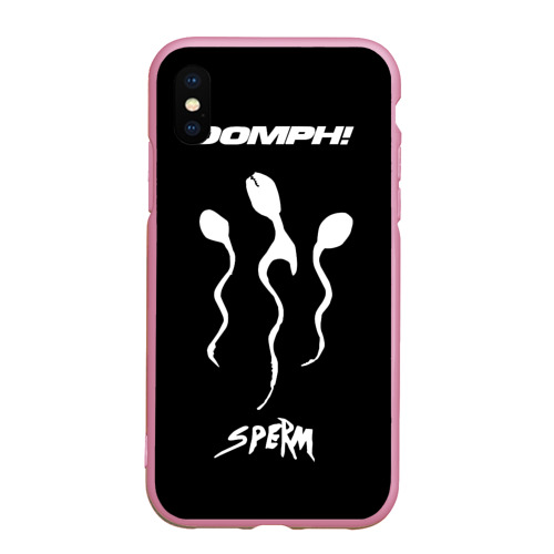 Чехол для iPhone XS Max матовый с принтом OOMPH! Sperm3, вид спереди #2