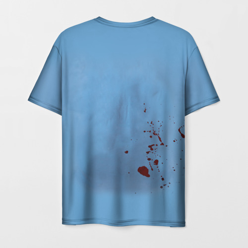 Мужская футболка 3D с принтом Костюм врача кровь, вид сзади #1