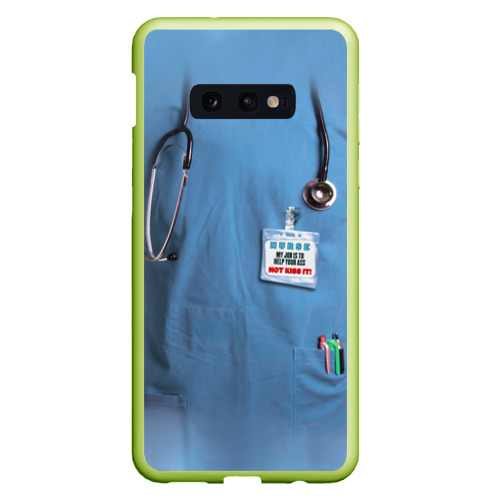 Чехол для Samsung S10E с принтом Костюм врача, вид спереди #2