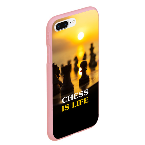 Чехол для iPhone 7Plus/8 Plus матовый с принтом Шахматы - это жизнь, вид сбоку #3