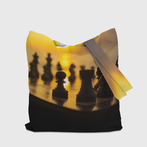 Сумка 3D повседневная с принтом Шахматы - это жизнь, вид сзади #2