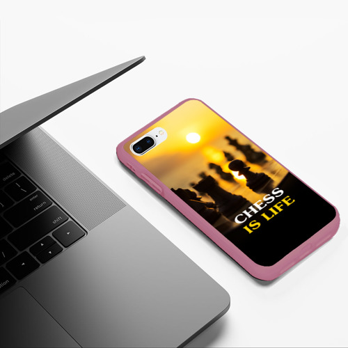 Чехол для iPhone 7Plus/8 Plus матовый с принтом Шахматы - это жизнь, фото #5