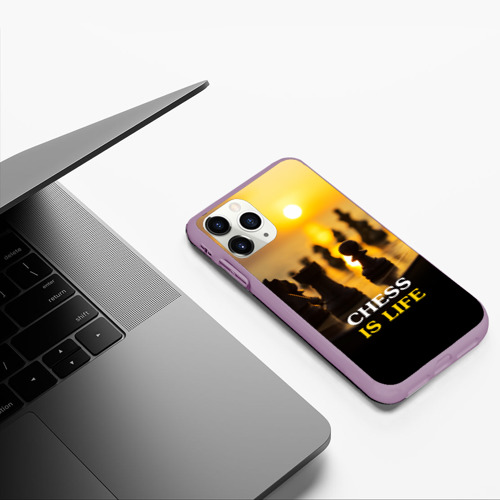 Чехол для iPhone 11 Pro матовый силикон с принтом Шахматы - это жизнь, фото #5