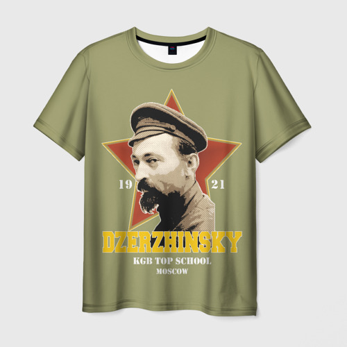 Мужская футболка 3D с принтом Высшая школа КГБ, вид спереди #2