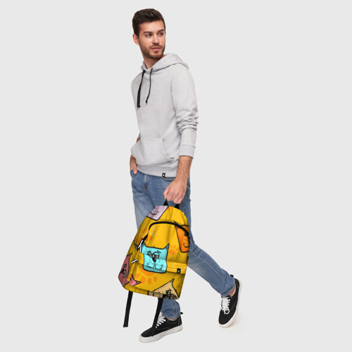 Рюкзак 3D с принтом Котики, фото #5
