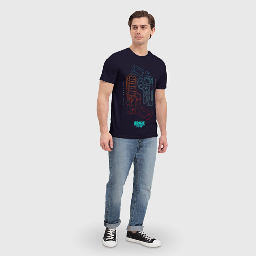 Мужская футболка 3D с принтом Blade Runner 2049, вид сбоку #3