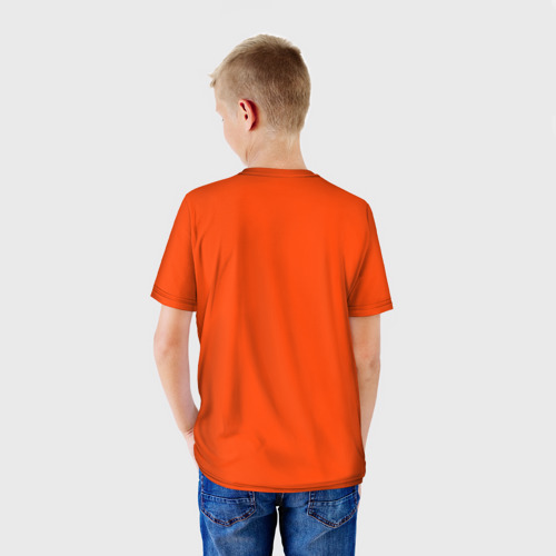 Детская футболка 3D с принтом Лисица, вид сзади #2
