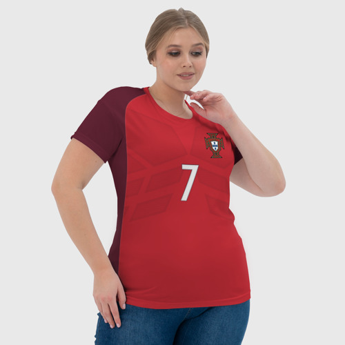 Женская футболка 3D с принтом Ronaldo 17-18, фото #4