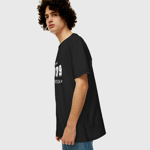 Мужская футболка хлопок Oversize с принтом Limited edition 1979, вид сбоку #3