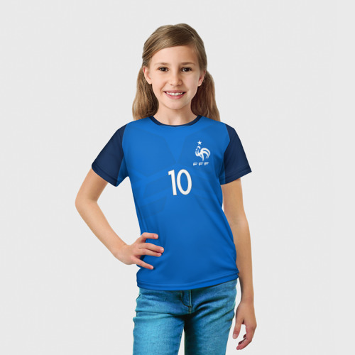 Детская футболка 3D с принтом Benzema 17-18, вид сбоку #3