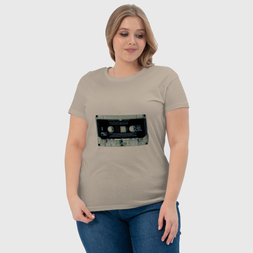 Женская футболка хлопок с принтом Кирпичи, фото #4