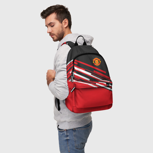 Рюкзак 3D с принтом Манчестер Юнайтед FCMU Manchester united, фото на моделе #1