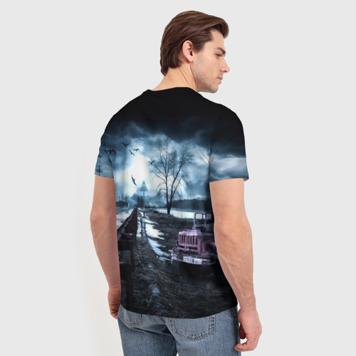 Мужская футболка 3D с принтом STALKER - ЖЕНЯ, вид сзади #2