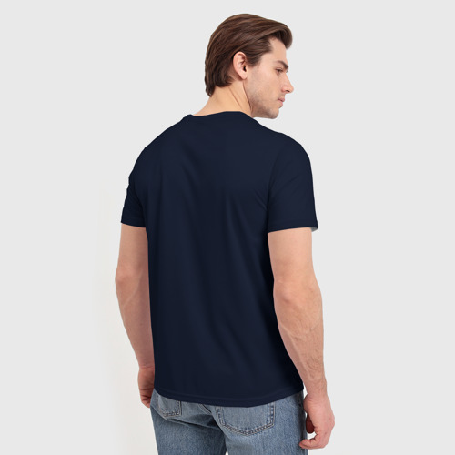 Мужская 3D футболка с принтом Drums, вид сзади #2