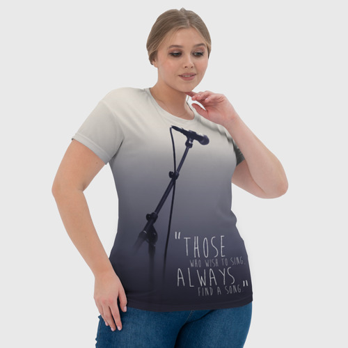 Женская футболка 3D с принтом Singer, фото #4