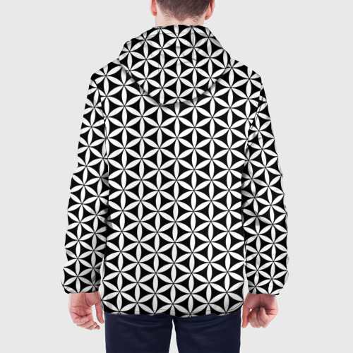 Мужская куртка 3D с принтом Цветок Жизни, вид сзади #2
