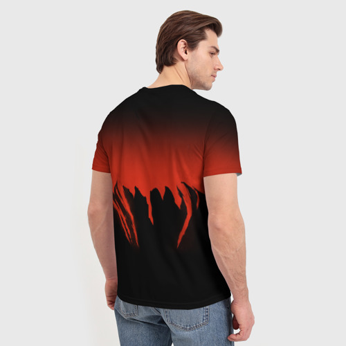 Мужская футболка 3D с принтом Джон Крамер, вид сзади #2