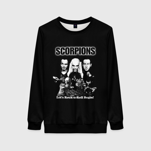 Женский 3D свитшот с принтом Группа Scorpions, вид спереди #2