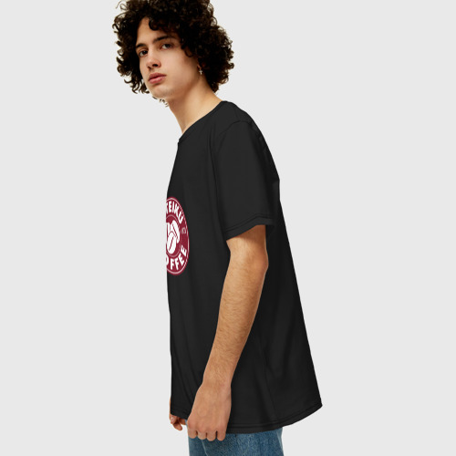 Мужская футболка хлопок Oversize с принтом Anteiku coffee, вид сбоку #3