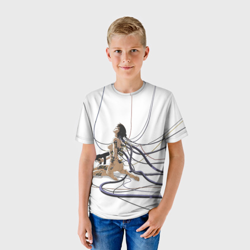Детская футболка 3D с принтом Ghost in the shell, фото на моделе #1