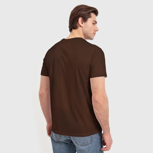 Мужская 3D футболка с принтом Орангутанг BigFace, вид сзади #2