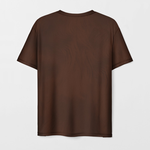 Мужская футболка 3D с принтом Орангутанг BigFace, вид сзади #1