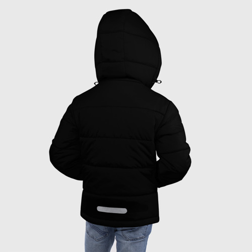Зимняя куртка для мальчиков 3D с принтом Смокинг, вид сзади #2