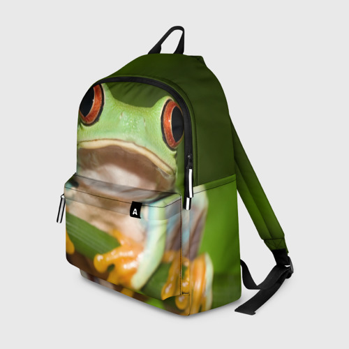 Рюкзак 3D с принтом Лягушка, вид спереди #2